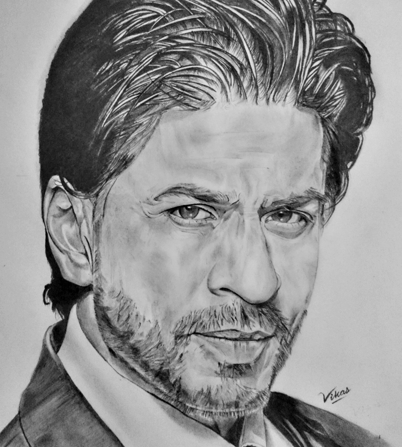 Sourcewing: Shah Rukh Khan pencil drawing