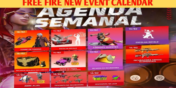 Free Fire new event Calendar today February 2023