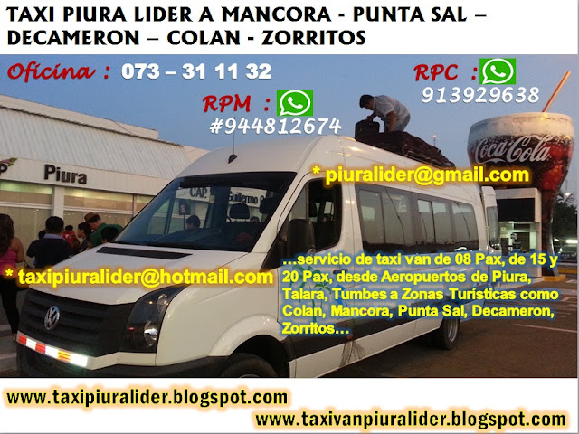 taxi van piura mancora