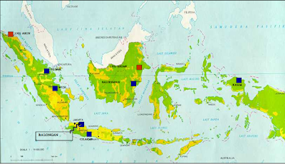 Peta Lokasi Kilang-Kilang Milik Pertamina