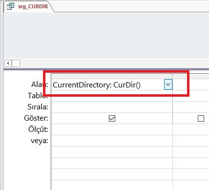 CurDır Fonksiyonu