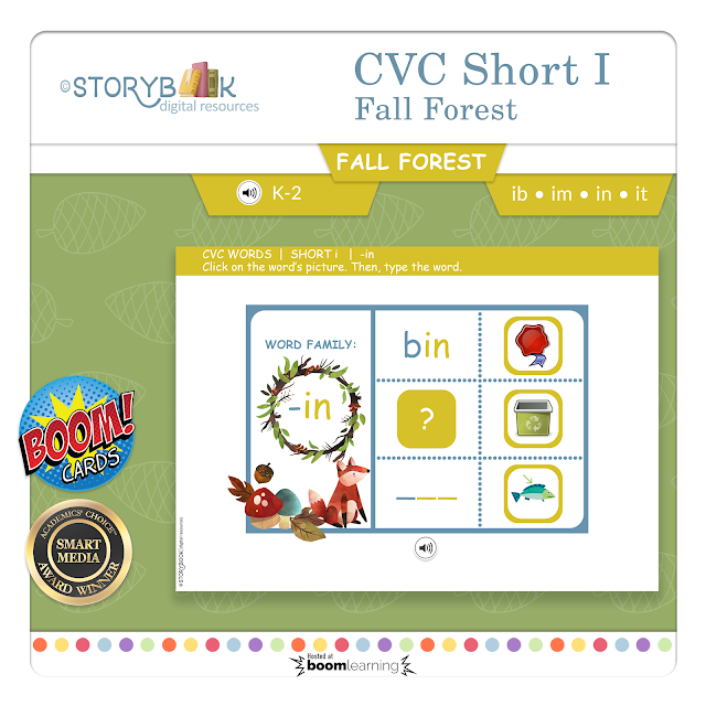 CVC SHORT I WORDS | STORYBOOK Digital Resources | Boom Cards