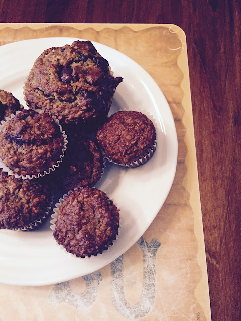 Banana chocolate chip muffins