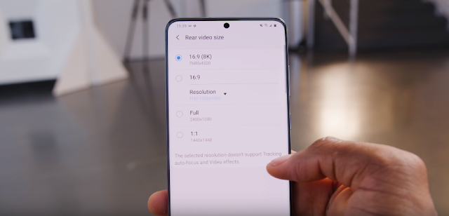 Samsung S20 Video Does Not Support Tracking Autofoucs 