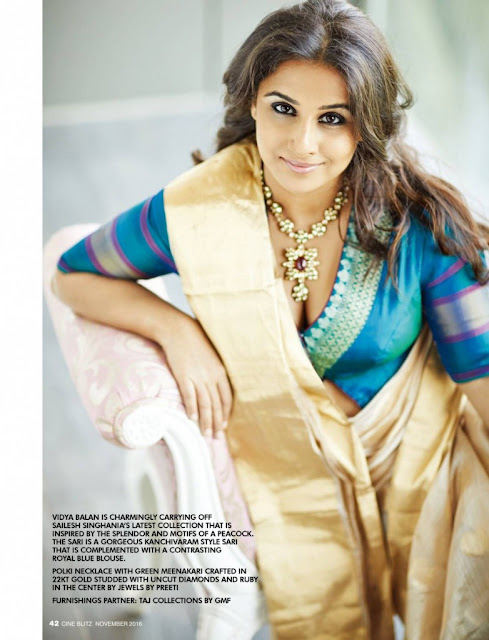 Vidya Balan Features on CineBlitz Magazine November 2016