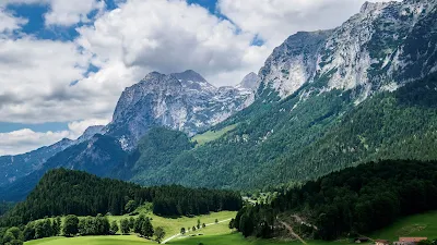 Alps, Landscape, Mountains, Slope, Forest