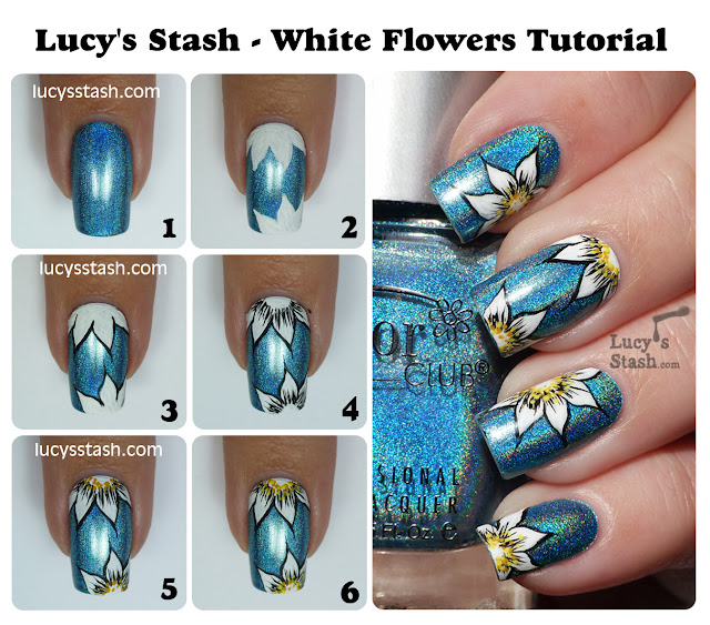 Lucy's Stash - Floral nail art tutorial