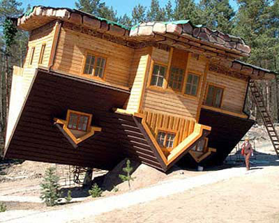 amory lovins house. Upside Down The House is