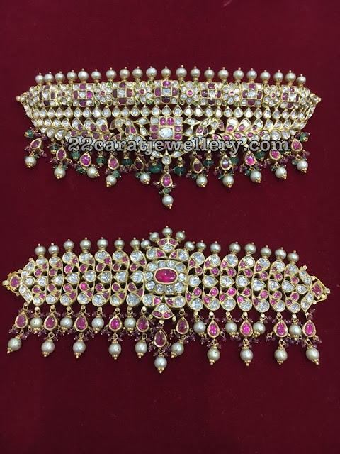 Polki Kundan Choker with Pearls 