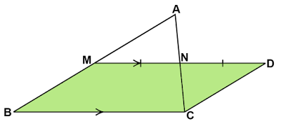 三角形の中点連結定理の逆 証明1