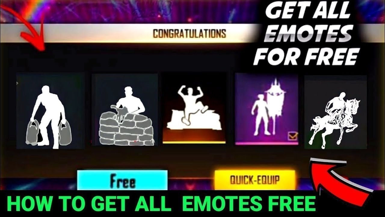 How to Get All Emotes for Free in Free Fire ? 2022