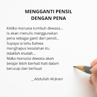 Mengganti Pensil Dengan Pena - Qoutes - Kajian Medina