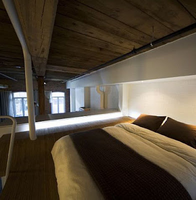 Desain kamar tidur tingkat pada ruangan sempit : Desain 
