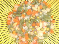 Macédoine de légumes aux miettes de crabe