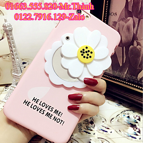 Ốp lưng Hoa Daisy Kèm Gương cho iPhone 6Plus/6S Plus