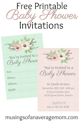 Free printable baby shower invitations