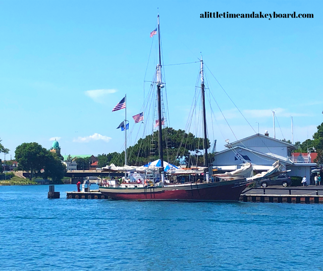 Red Witch waiting for another sailing in Kenosha's harbor.