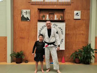 Auckland Kids BJJ Eric With Professor Adam Evans