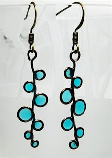  Blue Resin Earrings