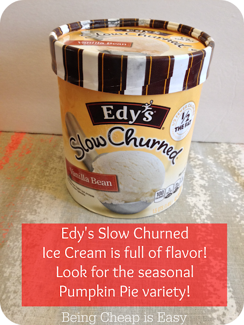 Edy's Slow Churned, Ice Cream, Pumpkin Pie, Thanksgiving Dessert