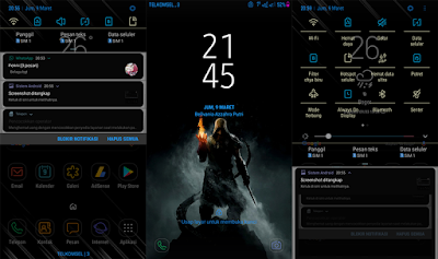 Cara Mengubah Tampilan Notification Panel dan Status Bar di Android Samsung S7 Tanpa Root