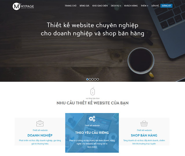 Thiết kế website Mypage