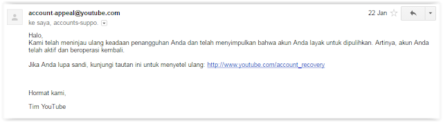 Trik Terbaru Mengajukan Banding Channel YouTube Suspend Awal Tahun 2017