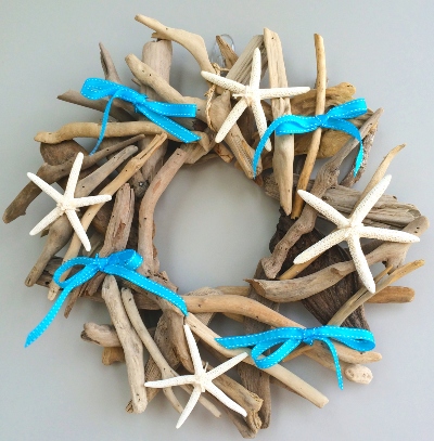 Starfish Driftwood Christmas Wreath