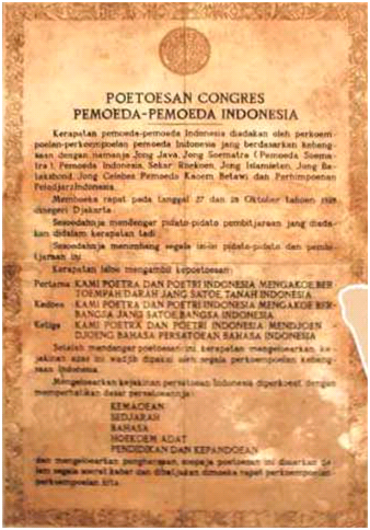 NILAI DAN SEMANGAT SUMPAH PEMUDA TAHUN 1928 DALAM BINGKAI 