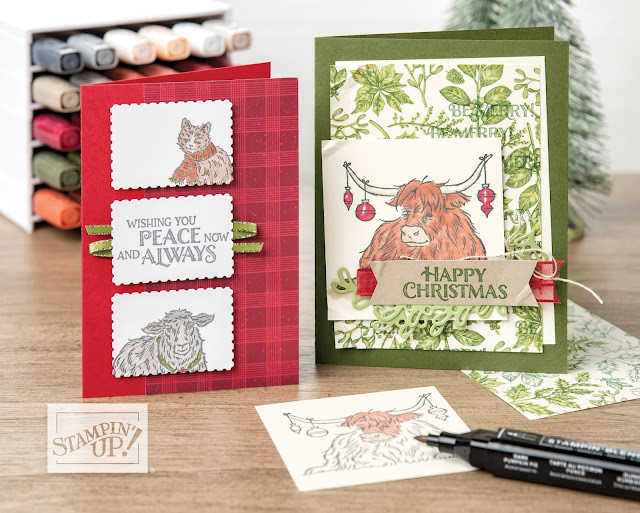 Yuletide Pasture  Stampin Up Helen Read Allthingsstampy