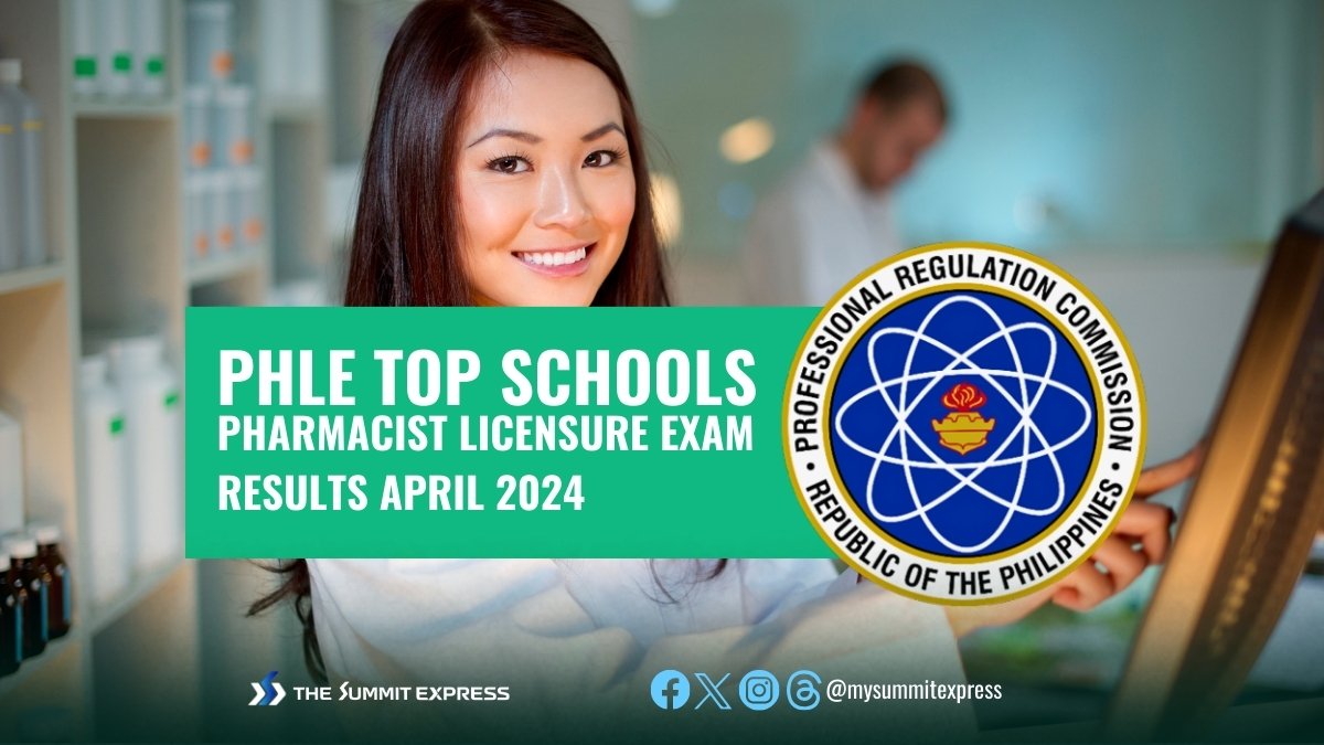 PERFORMANCE OF SCHOOLS: April 2024 Pharmacy board exam results