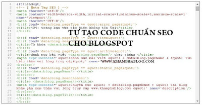 tự tạo code blogspot chuẩn seo