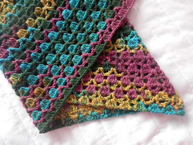 My Crochet Stripey Harmony Shawl. secondhandsusie.blogspot.co.uk 