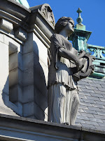 Allegorical figure (of music?) atop the Parliament Building, Victoria BC
