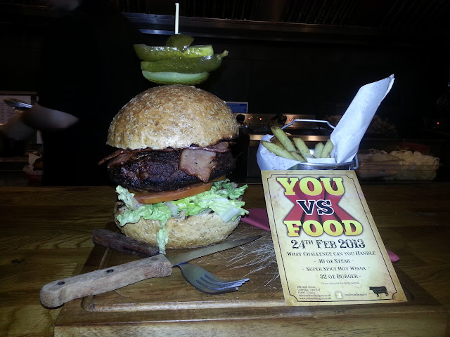 The 32oz burger challenge from Red Iron Burgers 