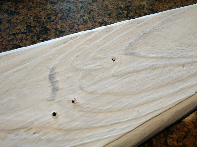 How to Distress Wood {using Petroleum Jelly}--the easy, fast and no-mess way to distress wood.