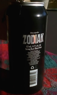 Zodiak beer can back