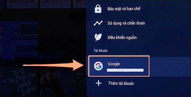 cách đăng nhập Google trên tivi Sharp