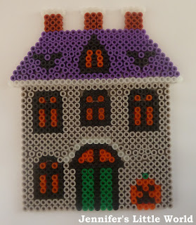 Hama bead haunted house for Halloween design