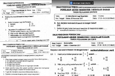 Kumpulan Soal Penilaian Akhir Semester 1 Kelas 5 