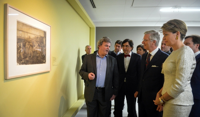 King Philippe of Belgium and Queen Mathilde of Belgium the opening ceremony of Mons 2015