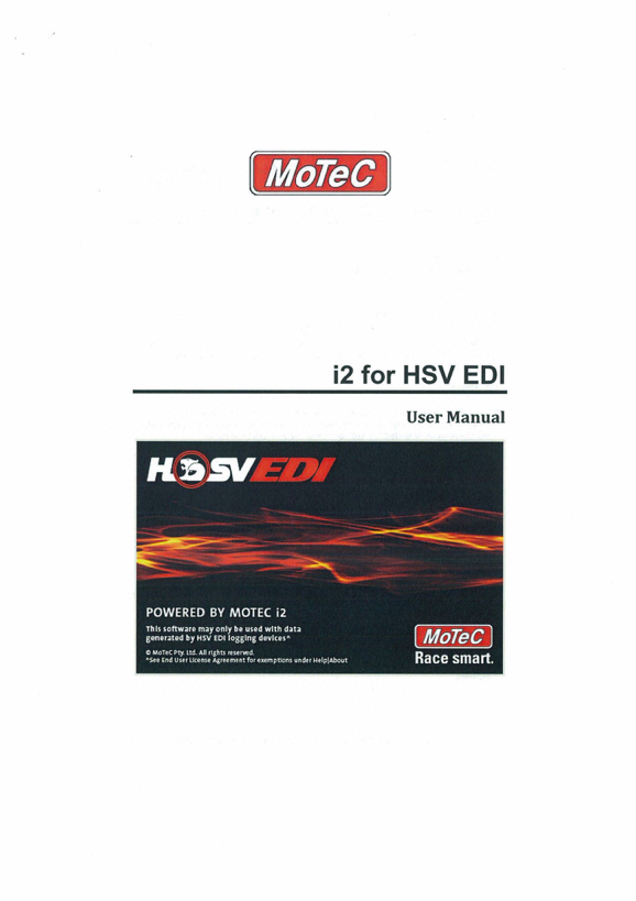 MOTEC i2 for HSV EDI Specs