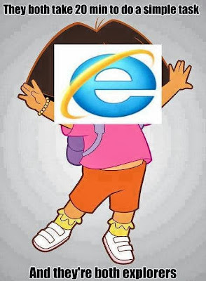 funny difference between dora the explorer and internet explorer