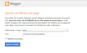 tuto créer une newsletter automatique pour son blog (blogger)