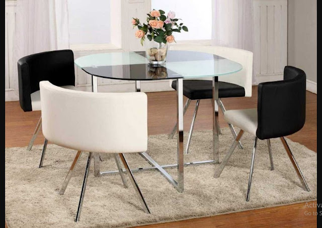 Elegant Glass Dining Table with contemporary round dining room table sets