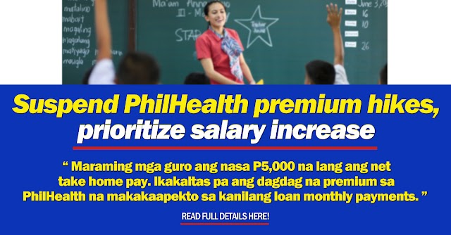 Suspend PhilHealth premium hikes, prioritize salary increase - Teachers group