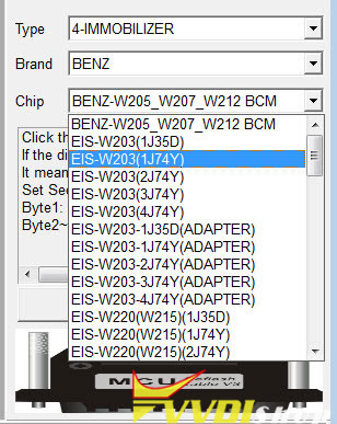 VVDI MB Failed to Read W230 2003 Password Solution 2