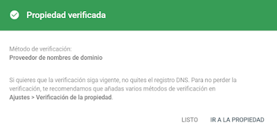 Propiedad dominio verificada