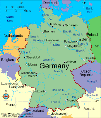 Carte de l'Allemagne Departement