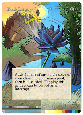 Black Lotus altered mtg Eric Klug klug alters Guru Magic  Guru Black Lotus Black Lotus mtg card Black Lotus Art altered mtg artwork Magic illustration klugalters magic the gathering black lotus